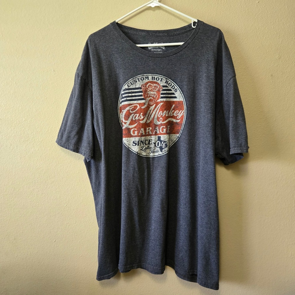Gas Monkey Garage Custom Hot Rods Graphic T-Shirt Mens 3XL Charcoal Grey Tee